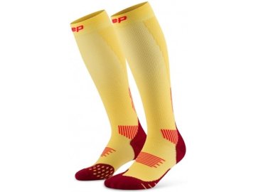 core run socks tall 5 0 marigold burgundy wp70mr wp80mr front 2 white 4to5