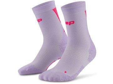 core run ultralight socks mid cut 4 0 lilac pink wp7cpl wp8cpl front 2 white 4to5
