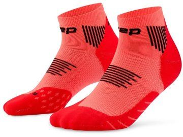 cep core run socks low cut 5 0 neon coral wp7asr wp8a2r front 2