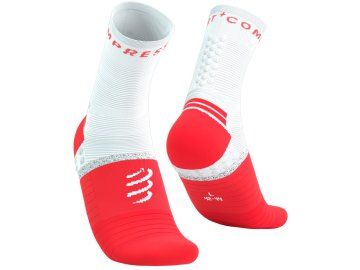pro marathon socks v2 0 fluo red white t4