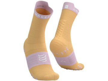 pro racing socks v4 0 run high buff orange roseate t3