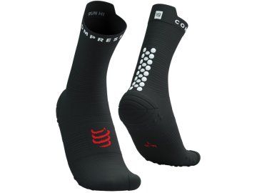 pro racing socks v4 0 run high black white t1
