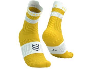 pro racing socks v4 0 run high lemon white t3