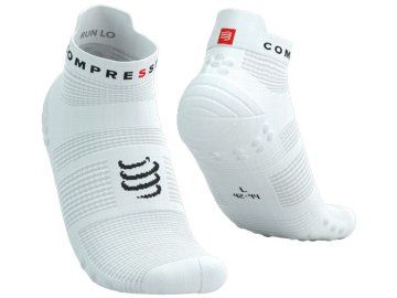pro racing socks v4 0 run low white black t1