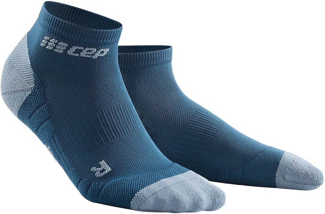 CEP dámské kotníkové běžecké kompresní ponožky 3.0 - modrá / šedá IV (EUR 40-43)