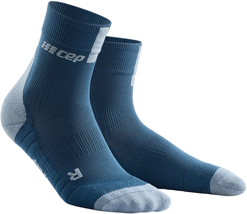 CEP dámské krátké běžecké kompresní ponožky 3.0 - modrá / šedá II (EUR 34-37)