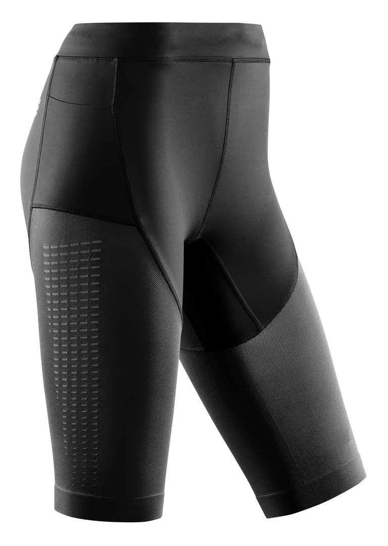 CEP dámské běžecké kompresní šortky 3.0 - černá L (55-65 cm obvod stehna v polovině)