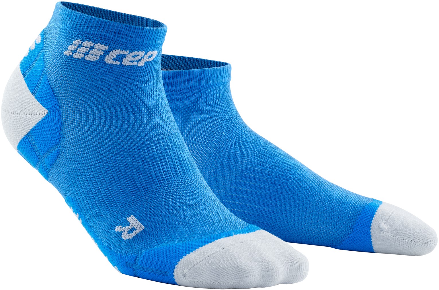 CEP dámské kotníkové běžecké kompresní ponožky ULTRALIGHT - elektrická modř / světle šedá II (EUR 34-37)