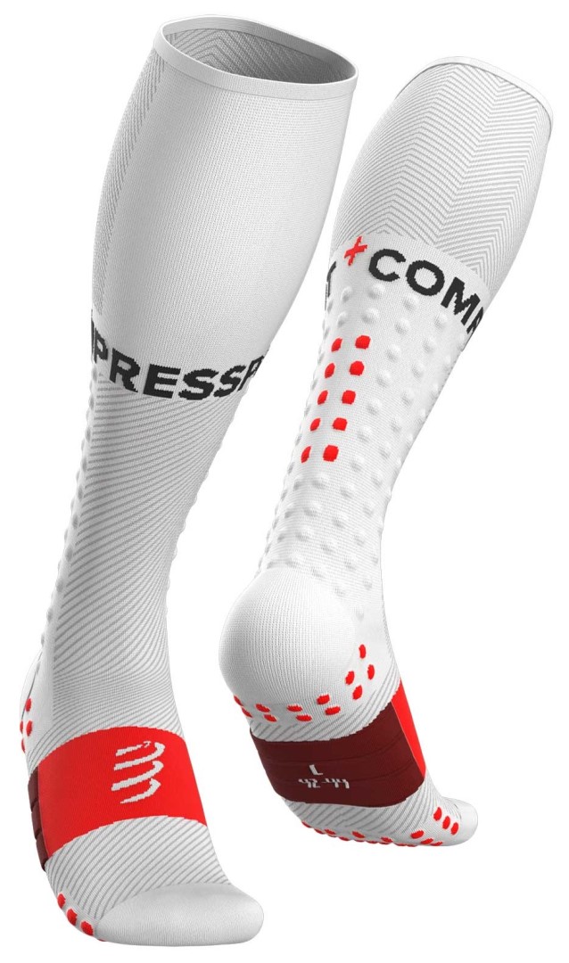 Kompresní podkolenky Compressport FULL SOCKS RUN - WHITE EU 35-38