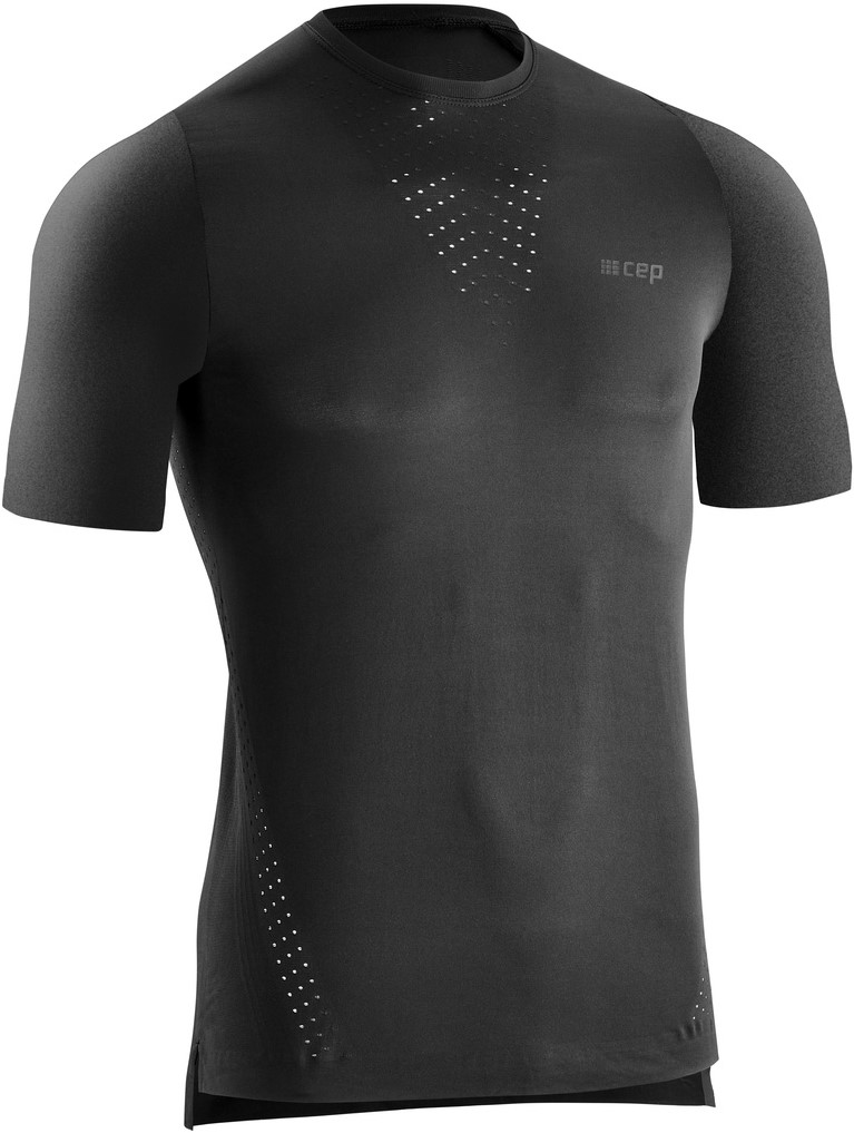 CEP pánské běžecké tričko ULTRALIGHT s krátkým rukávem - černé S