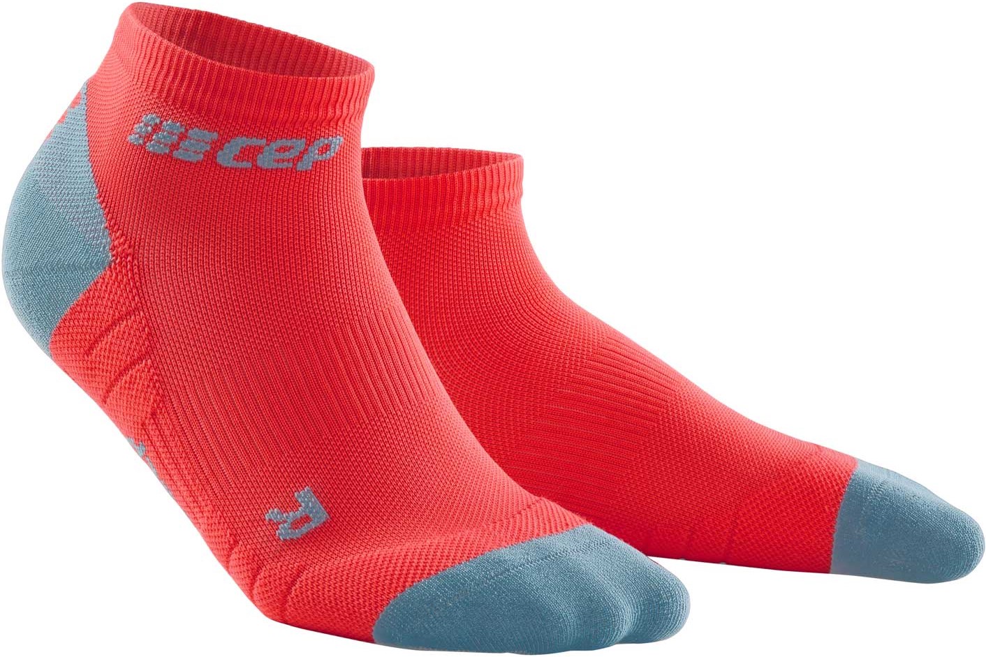 CEP pánské kotníkové běžecké kompresní ponožky 3.0 - lávová / šedá V (EUR 45-48+)