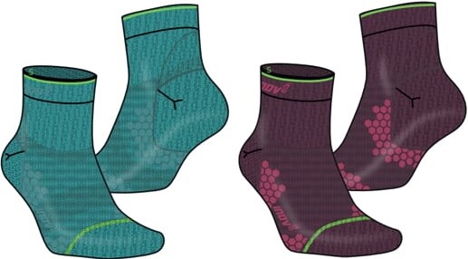 Běžecké ponožky Inov-8 TRAILFLY SOCK MID - dva páry L