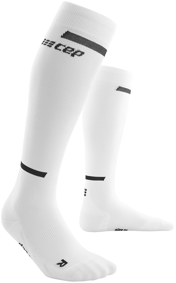 CEP dámské běžecké kompresní podkolenky 4.0 - white III (32-38 cm obvod lýtka)