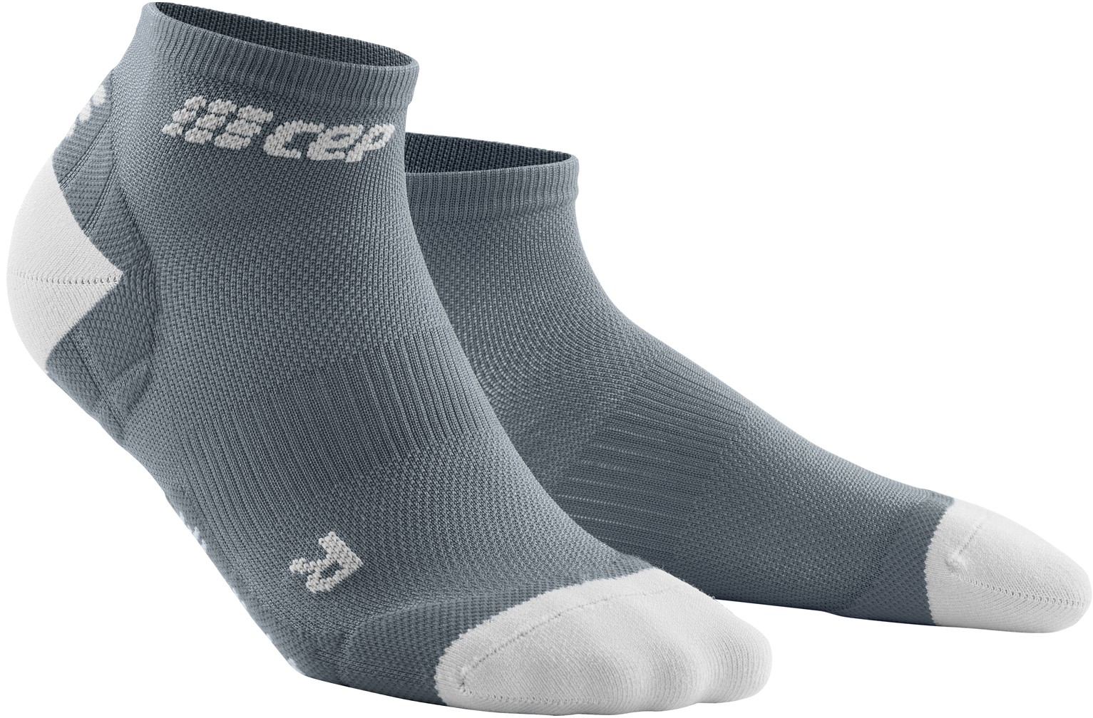 CEP dámské kotníkové běžecké kompresní ponožky ULTRALIGHT - grey / light grey IV (EUR 40-43)
