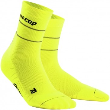 CEP dámské běžecké kompresní ponožky REFLECTIVE - yellow II (18-20 cm obvod kotníku)