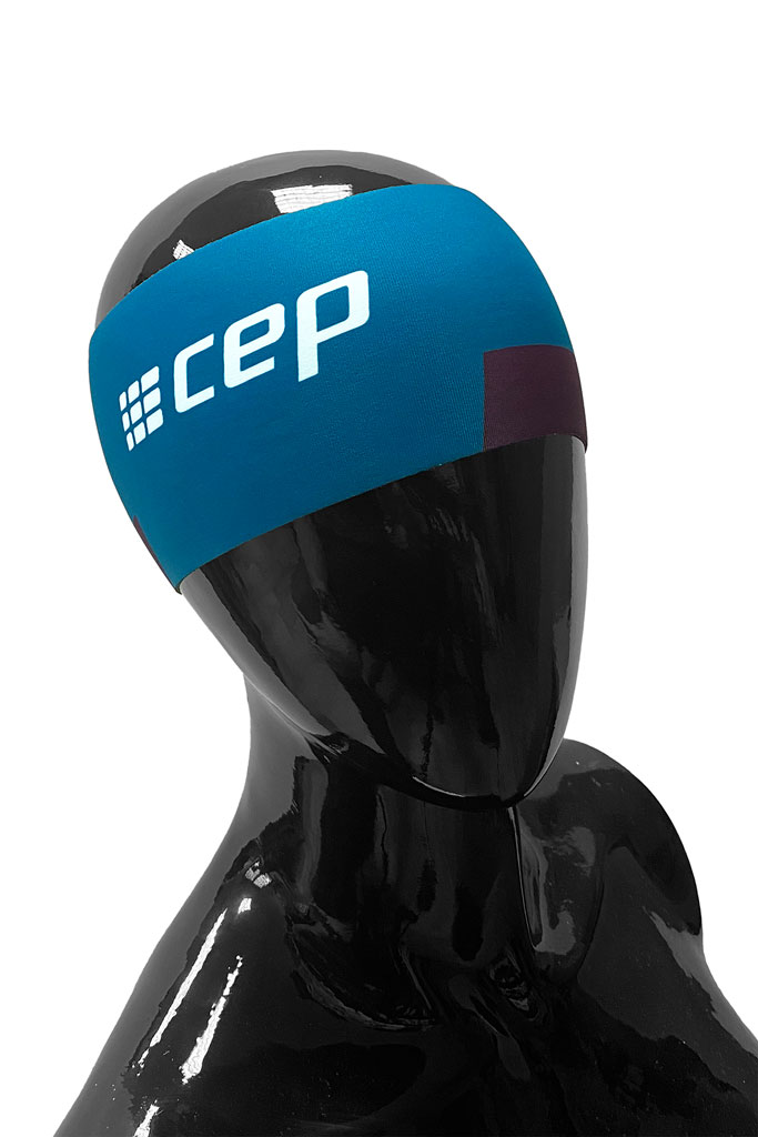 CEP běžecká čelenka 4.0 - petrol / rark red S-M (obvod hlavy 51 – 56 cm)