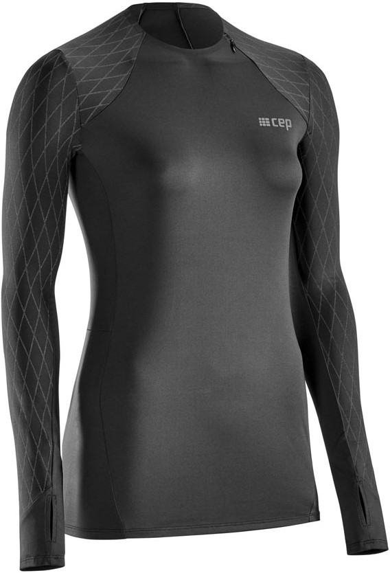 Běžecké tričko CEP COLD WEATHER s dlouhým rukávem - BLACK L