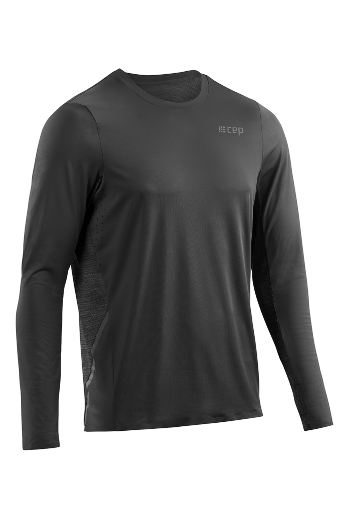 Běžecké tričko s dlouhým rukávem CEP - black L