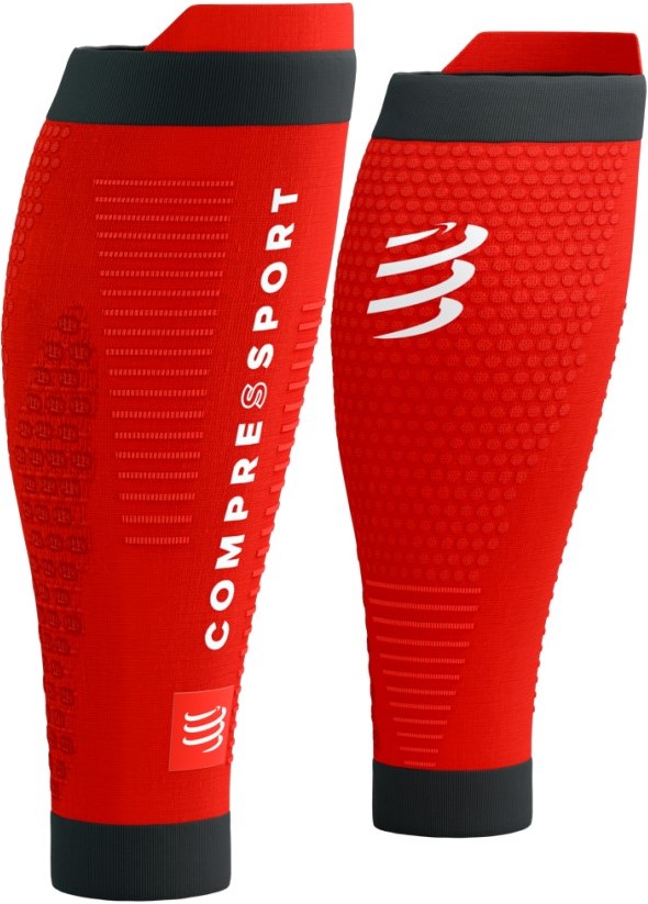 Kompresní lýtkové návleky Compressport R2 3.0 - červená T2 (34-38 cm obvod lýtka)