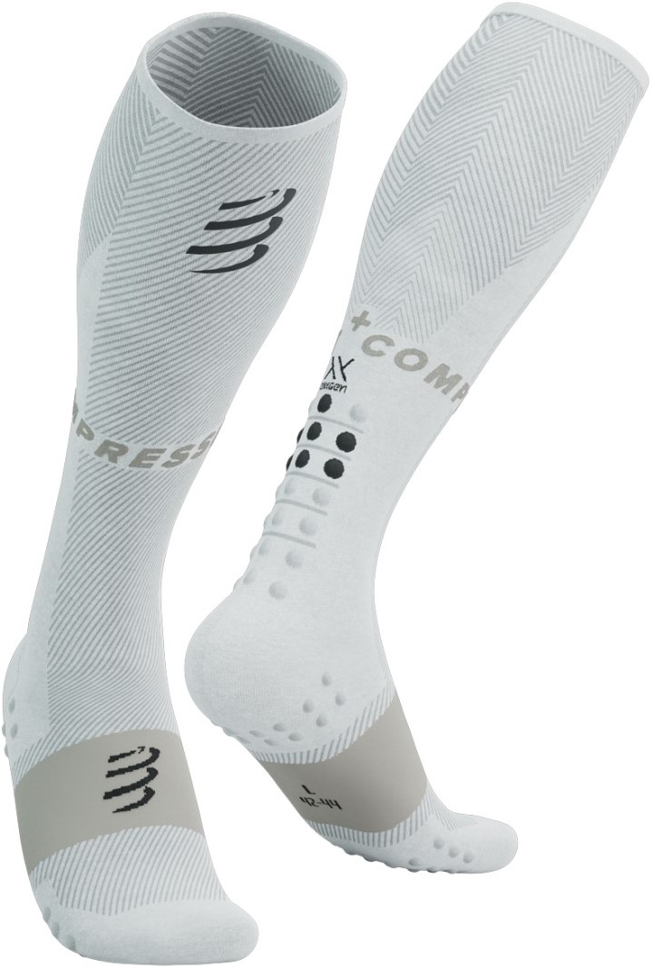 Kompresní podkolenky Compressport Full Socks Oxygen - WHITE EU 35-38