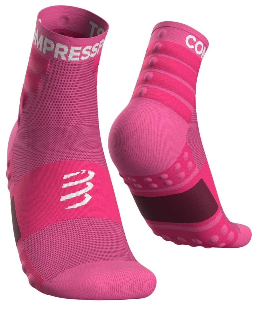Běžecké kompresní ponožky Compressport Training Socks 2 páry - PINK EU 35-38