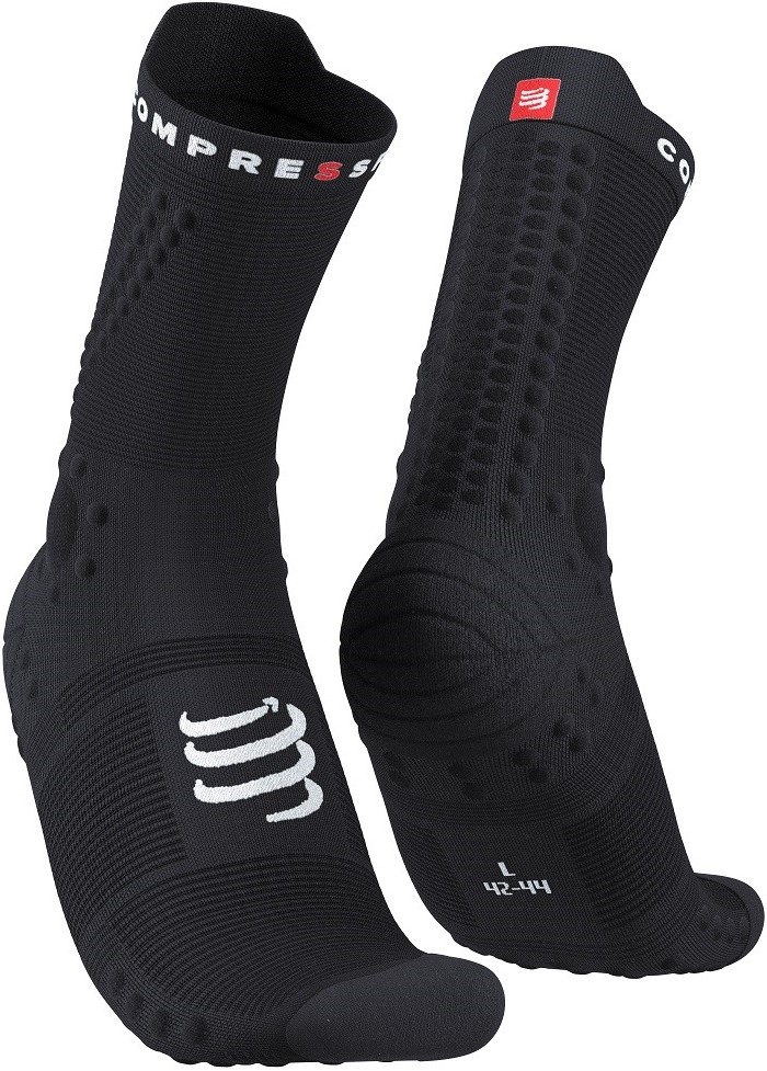 Běžecké kompresní ponožky Compressport Pro Racing Socks v4.0 Trail - BLACK EU 35-38
