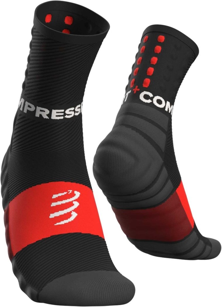 Běžecké kompresní ponožky Compressport Shock Absorb Socks - BLACK EU 35-38