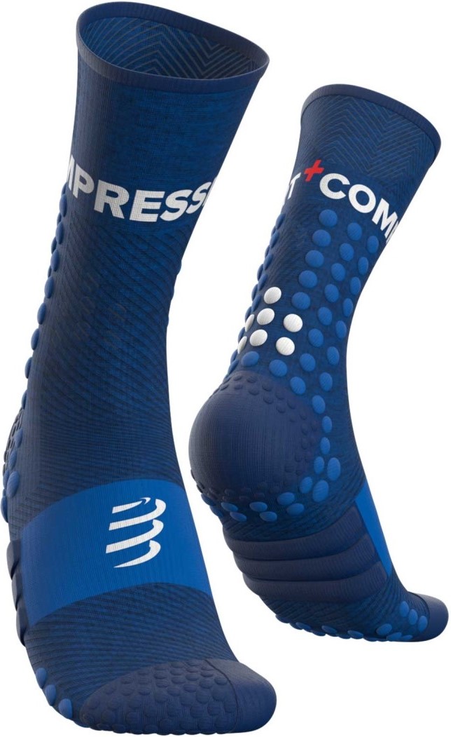 Běžecké kompresní ponožky Compressport Ultra Trail Socks - BLUE MELANGE EU 35-38