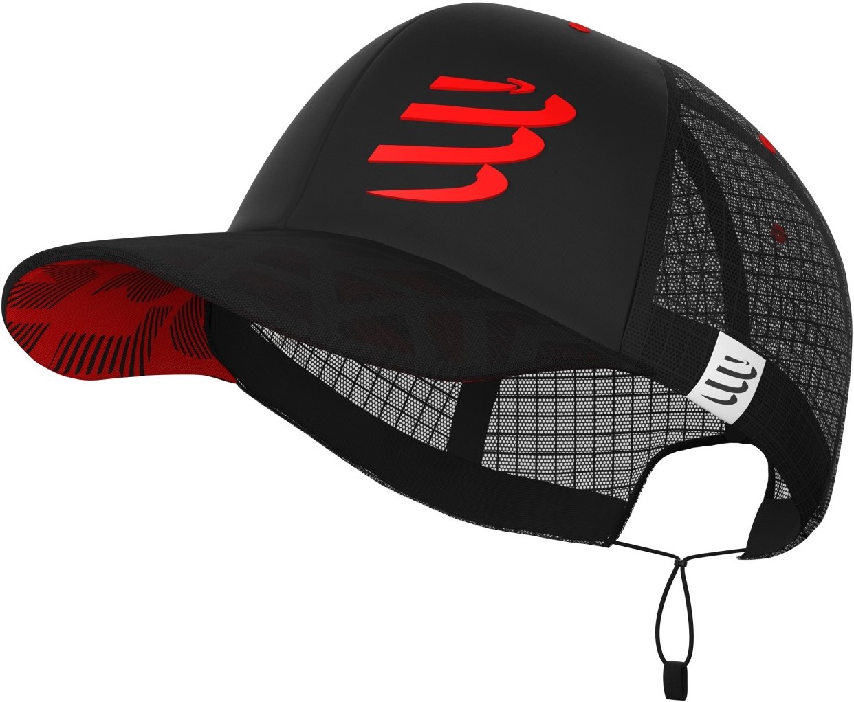 Běžecké kšiltovka Compressport Racing Trucker Cap - BLACK/RED