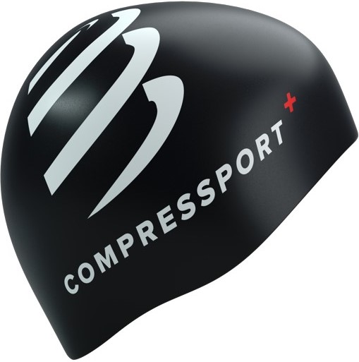 Plavecká čepice Compressport Swim Cap - BLACK/WHITE