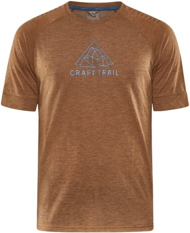 Běžecké tričko CRAFT ADV Trail Wool SS - hnědé XL