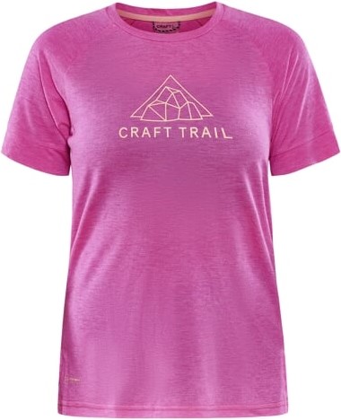 Běžecké tričko CRAFT ADV Trail Wool SS - růžové XL