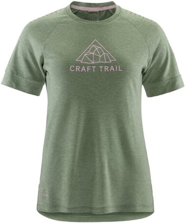 Běžecké tričko CRAFT ADV Trail Wool SS - zelené XL