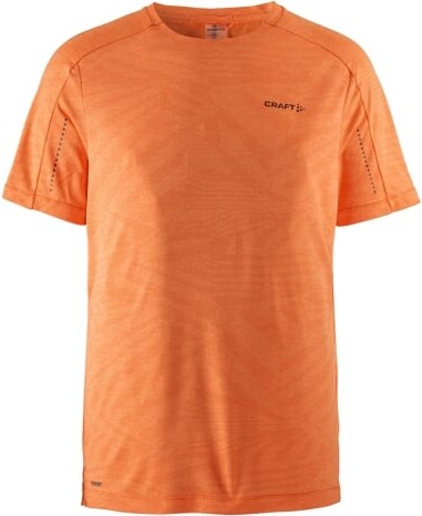 Běžecké tričko CRAFT ADV HiT SS Structure - oranžové XXL