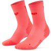 cep core run ultralight socks mid cut 4 0 neon coral red ws70bl ws80bl front 4