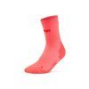 cep core run ultralight socks mid cut 4 0 neon coral red ws70bl ws80bl front 3