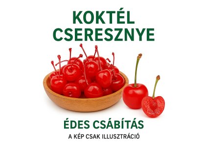 Koktélcseresznye/Kandírozott Piros Koktélcseresznye