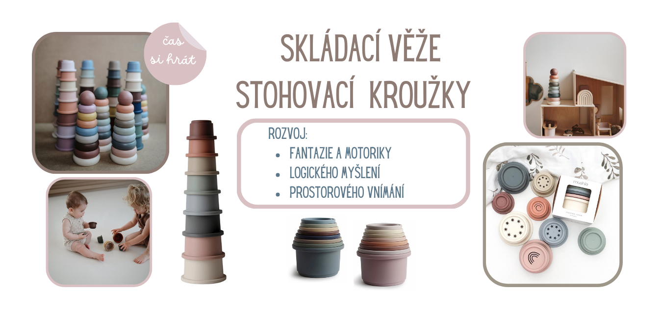 Věže a kroužky - Mushie