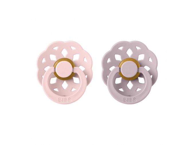 Bejbis_Dudliky BIBS z prirodniho kaucuku_Blossom+Dusky Lilac