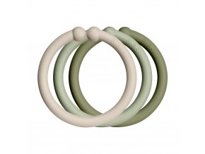 Bejbis_BIBS LOOPS KROUZKY Vanilla Sage Olive