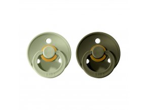 Bejbis_Dudliky BIBS z prirodniho kaucuku_Sage+Hunter Green