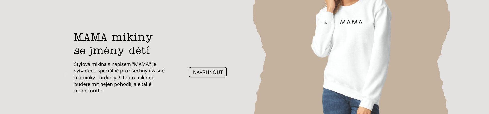 Personalizovaná mikina, dárek pro maminku, mikina se jménem.