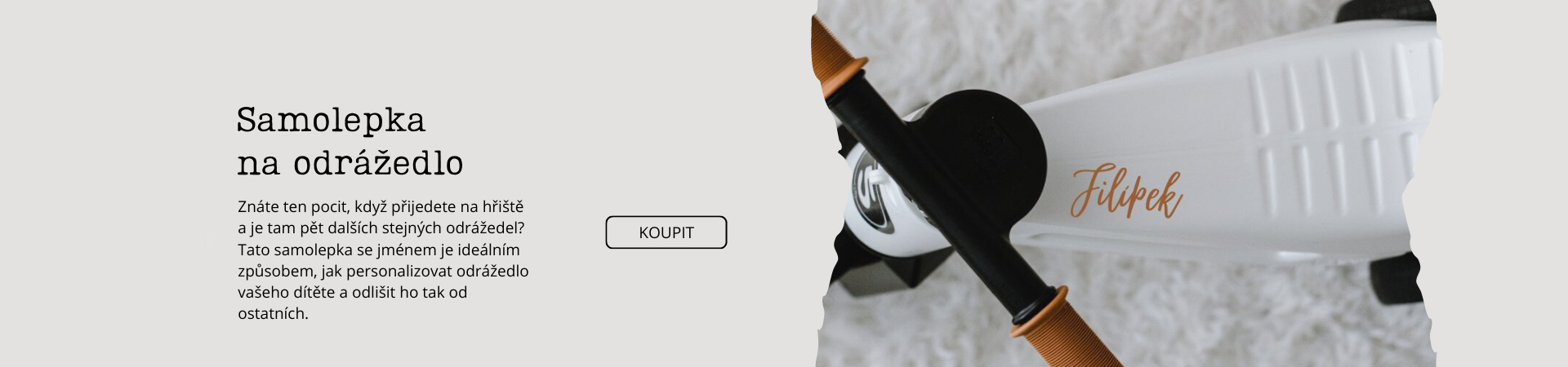 Personalizovaná samolepka se jménem na odrážedlo, Funny Wheels jméno, samolepka na kolo se jménem