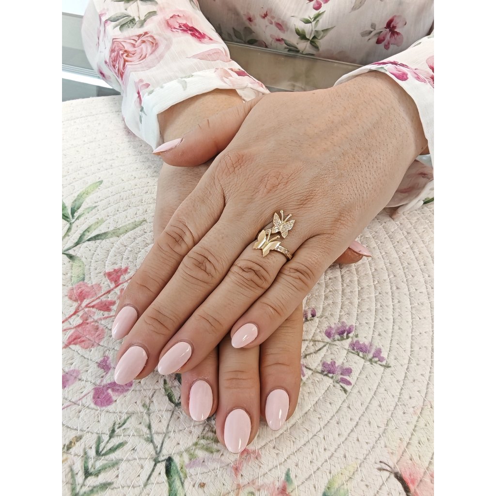 Zlatý dámský prsten s motýlky