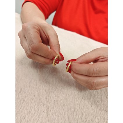 Zlaté kroužky s řeckým vzorem (Ryzost 14kt (585/1000), Váha 3,38 g)