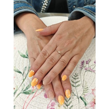 Dámský prsten srdce Rose gold (Ryzost 14kt (585/1000), Velikost prstenu 57, Váha 1,15 g)