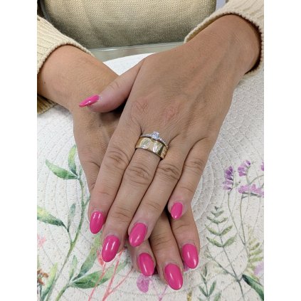 Zlatý dámský prsten dvojitý Láska