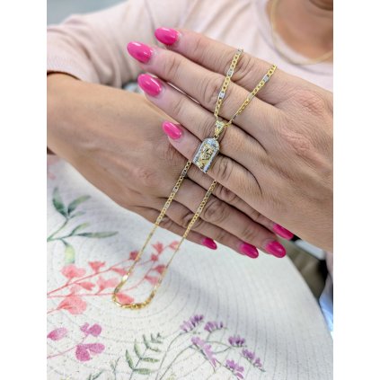 Zlatý řetízek s přívěskem Ježíše