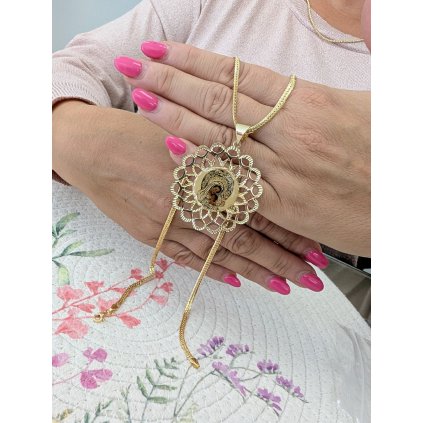 Zlatý řetízek s přívěskem Madonky