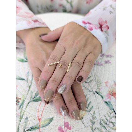 Zlaté náušnice tyčinky (Ryzost 14kt (585/1000), Váha 0,80 g)